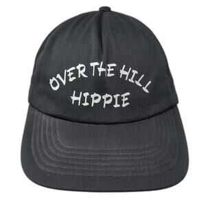 Pipedream Products Over The Hill Hippie Black Baseball Cap Grey Ponytail Wig